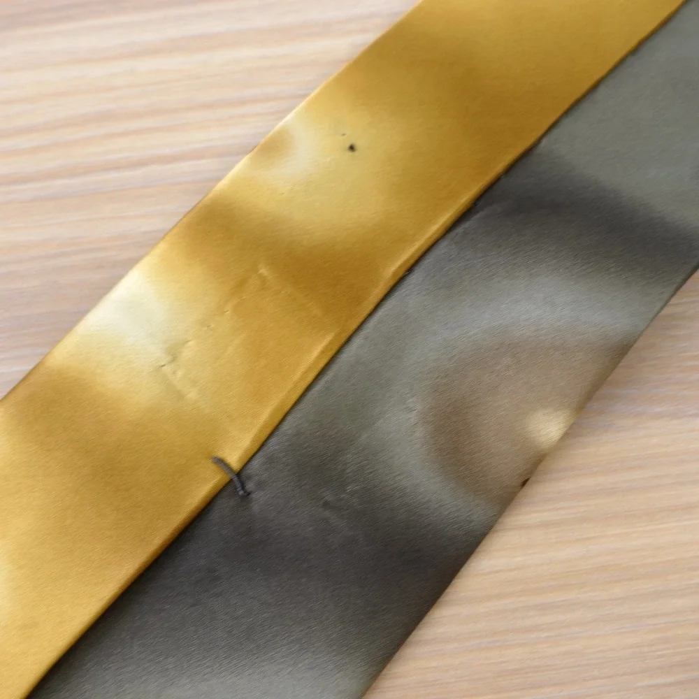 Vintage Silk Tie Mens Gold Gray Psychedelic Art J GARCIA Floating Planes 52